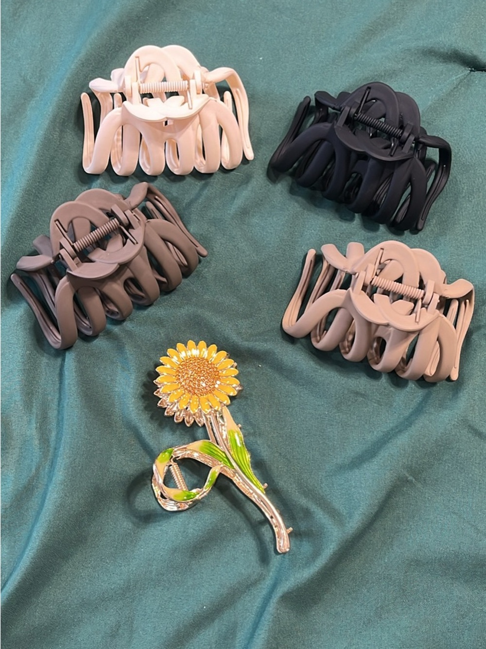 Matte Neutral Hair Claw Clip Set - 5-Pack